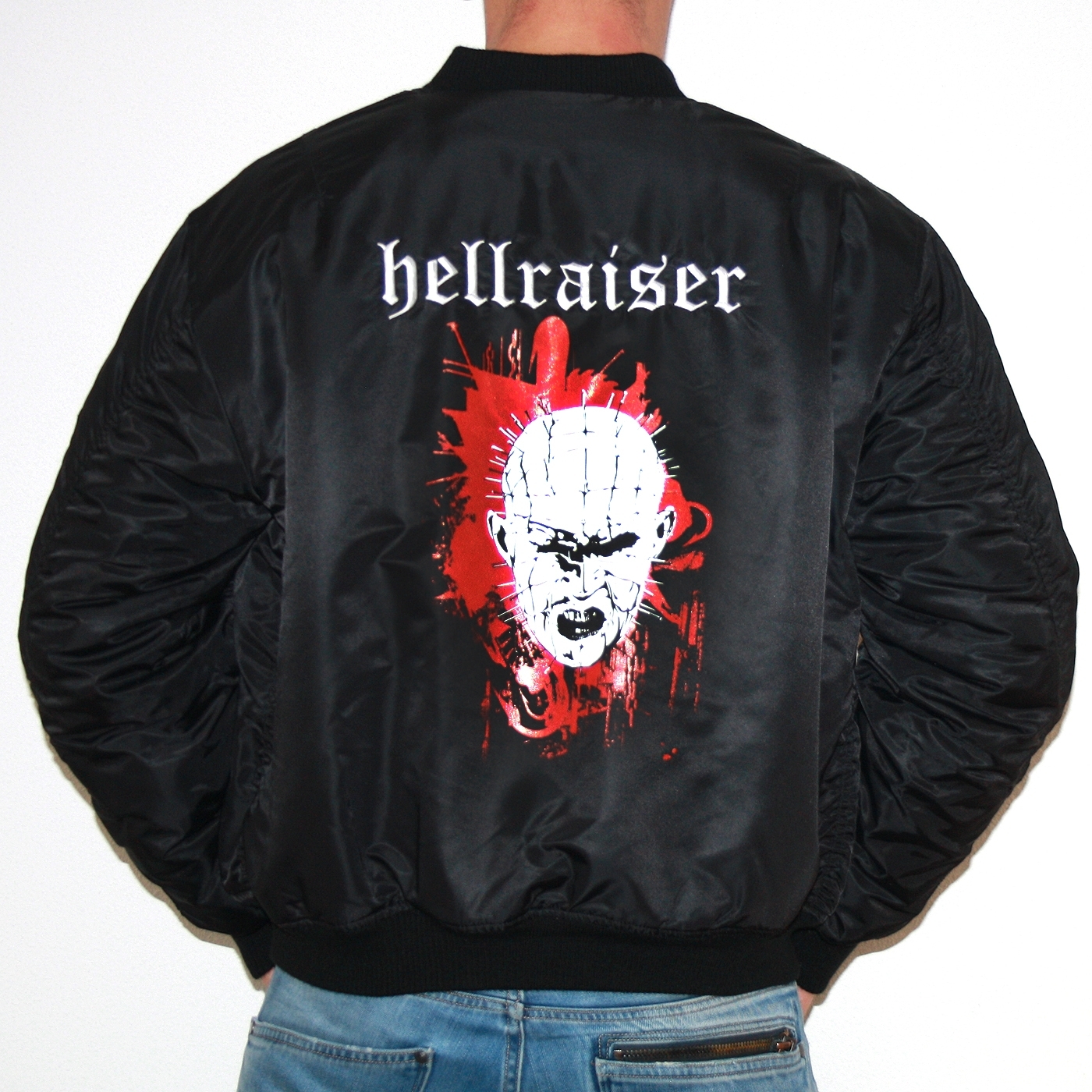 Hellraiser 2013 stitched and printed bomber (HELLBOMBRED) Jacket - Rigeshop