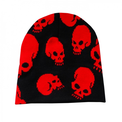 Beanie Hat Red Skulls Beanieredskull Cap Rigeshop