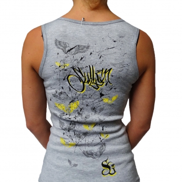 Grey Sullen winged heart ladyshirt