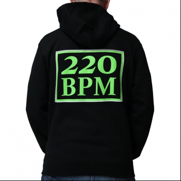 Black Rotterdam 220 BPM hooded sweater