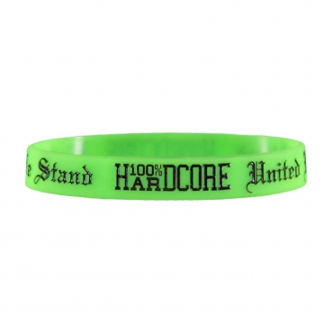 100% Hardcore silicone wristband Neon green