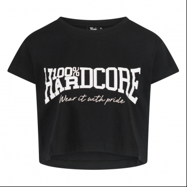 100% Hardcore Croptop ''Essential'' Black/White