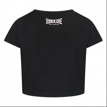 100% Hardcore Croptop ''Essential'' Black/White