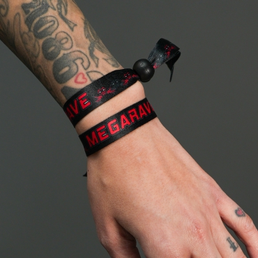 Megarave wrist band red 2024