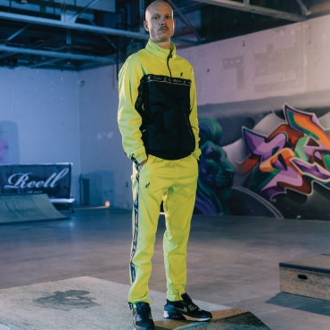 Australian Slim Fit Pants Acetate With Black Trim - Sulphure Spring