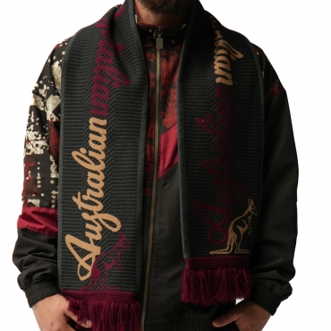 Australian Archive Scarf – Bordeaux/Beige
