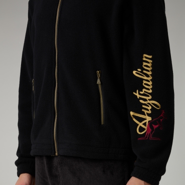 Australian Archive Fleece Jacket – Black/Gold