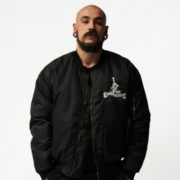 Black Euromasters Bomber Jacket
