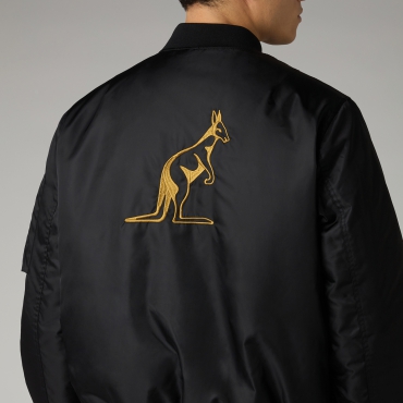 Australian Bomber Jacket Black/Gold