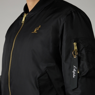 Australian Bomber Jacket Black/Gold