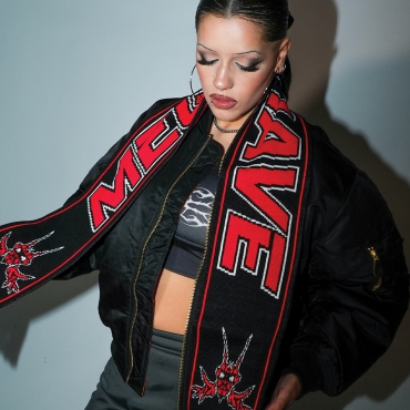 Megarave Scarf Black and Red