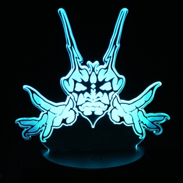 Megarave black LED Nightlight 18x14 cm