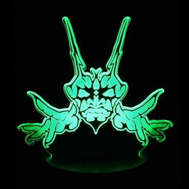 Megarave black LED Nightlight 18x14 cm