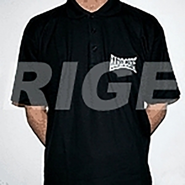 Black Hardcore Polo stitched