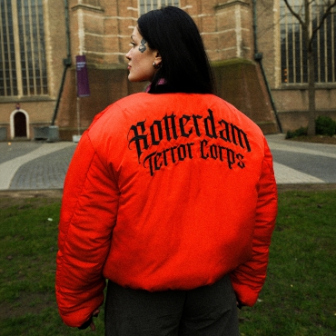 PRE-ORDER RTC BLACK / ORANGE DOUBLE SIDED BOMBER