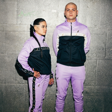 Australian Pants Black band lavender
