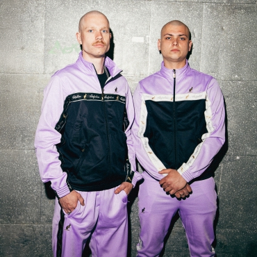 Australian Pants Black band lavender