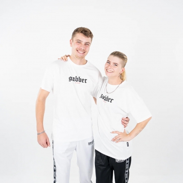 100% HC T-shirt GABBER Big White