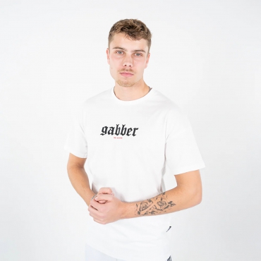 100% HC T-shirt GABBER Big White