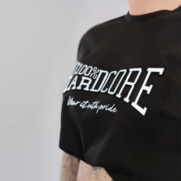 100% Hardcore T-Shirt Essential Embossed Black