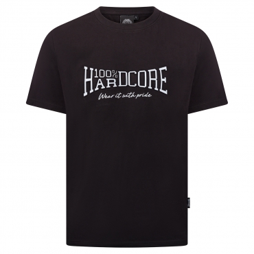 100% Hardcore T-Shirt Essential Embossed Black