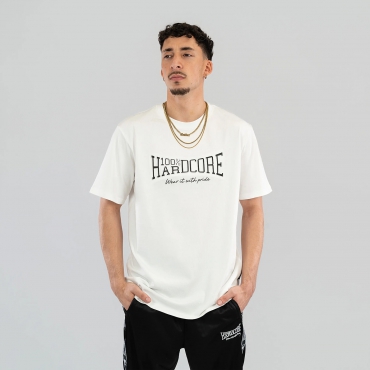 100% Hardcore Embossed T-shirt White